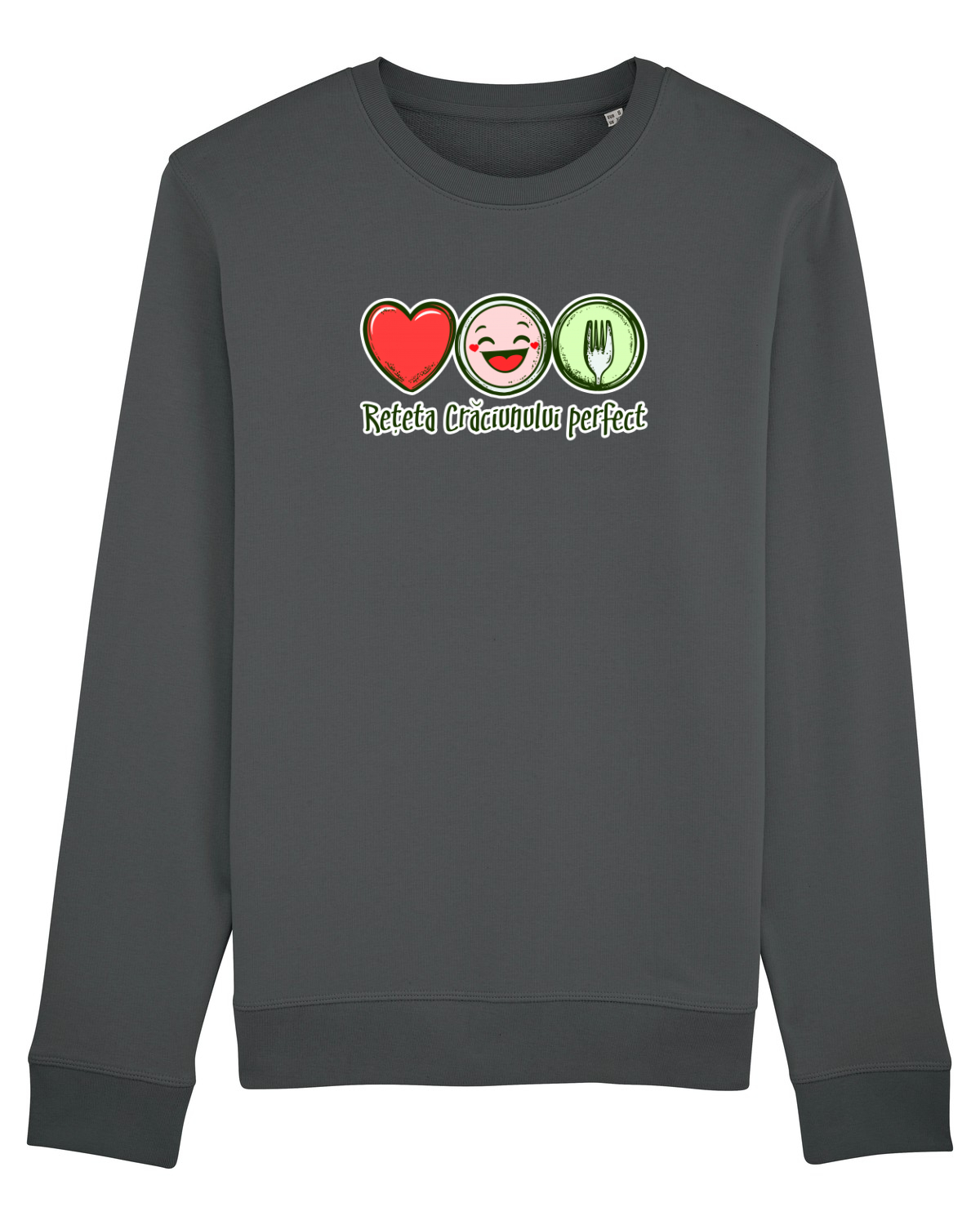 Bluză mânecă lungă Unisex Rise Anthracite