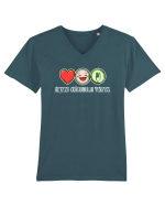 RETETA CRACIUNULUI PERFECT ok- IUBIRE< BUCURIE & MANCARE! :)) Tricou mânecă scurtă guler V Bărbat Presenter