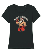 MOSULE, CE TANAR ESTI! Tricou mânecă scurtă guler larg fitted Damă Expresser