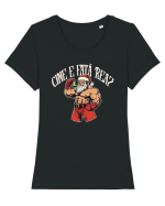 CINE E FATA REA? Tricou mânecă scurtă guler larg fitted Damă Expresser