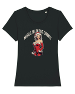 MOSULE, NU AM FOST CUMINTE Tricou mânecă scurtă guler larg fitted Damă Expresser