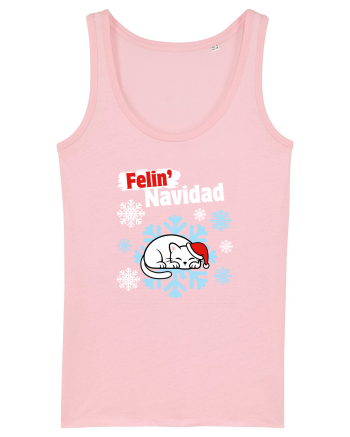 Funny Christmas Cat Cotton Pink