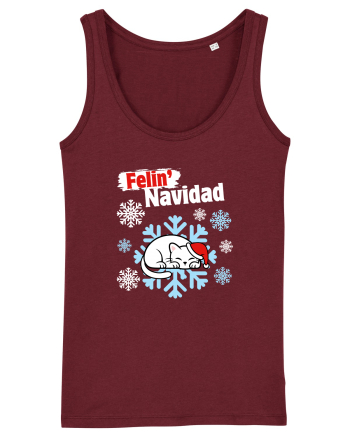 Funny Christmas Cat Burgundy