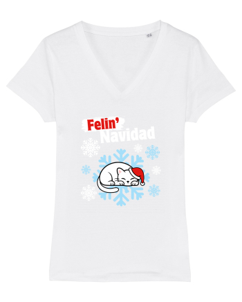 Funny Christmas Cat White