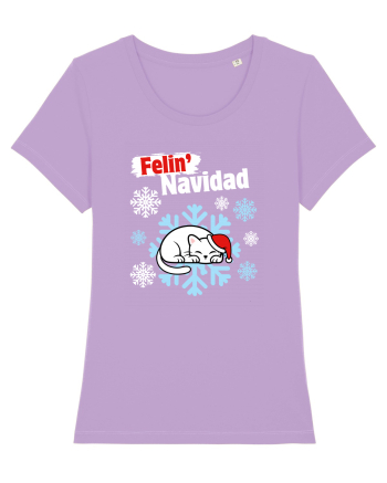 Funny Christmas Cat Lavender Dawn