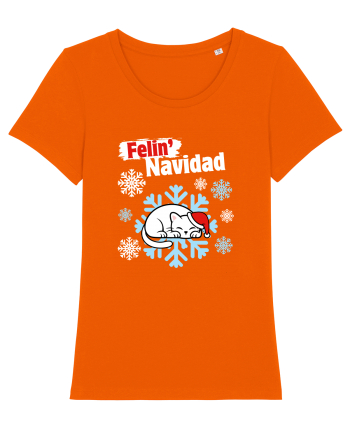 Funny Christmas Cat Bright Orange