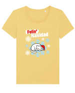 Funny Christmas Cat Tricou mânecă scurtă guler larg fitted Damă Expresser