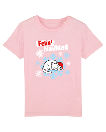 Funny Christmas Cat Cotton Pink