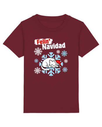 Funny Christmas Cat Burgundy