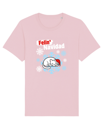 Funny Christmas Cat Cotton Pink