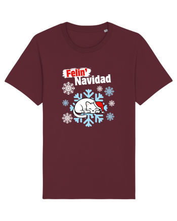 Funny Christmas Cat Burgundy