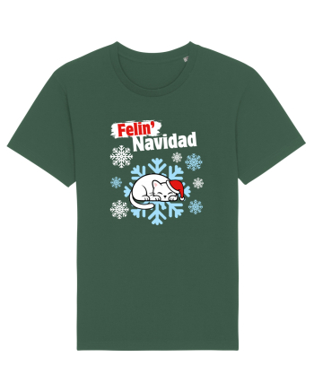 Funny Christmas Cat Bottle Green