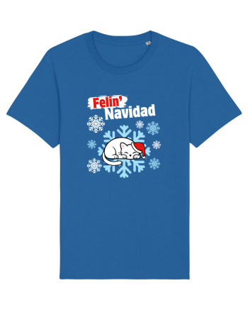 Funny Christmas Cat Royal Blue