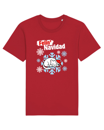 Funny Christmas Cat Red