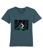 liric pentru copil Tricou mânecă scurtă guler V Bărbat Presenter