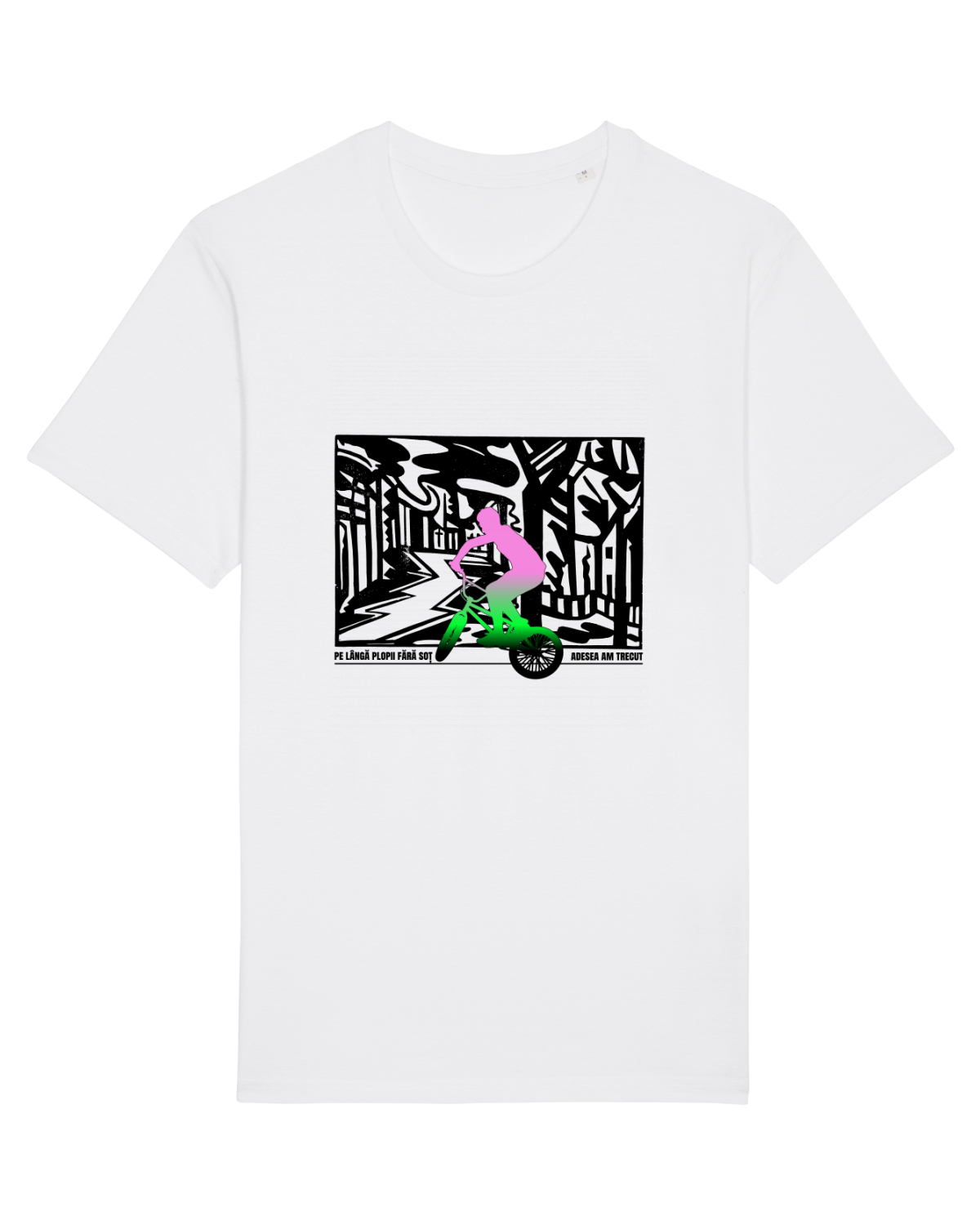 Tricou mânecă scurtă Unisex Rocker White