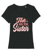 The Nail Tech Sister Tricou mânecă scurtă guler larg fitted Damă Expresser