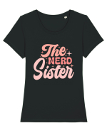 The Nerd Sister Tricou mânecă scurtă guler larg fitted Damă Expresser