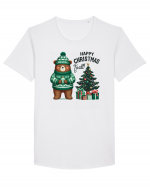 cu ursuleți si urări de Crăciun - Happy Christmas to all Tricou mânecă scurtă guler larg Bărbat Skater