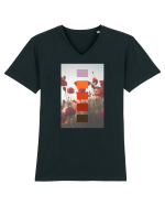 Poppy Field Tricou mânecă scurtă guler V Bărbat Presenter