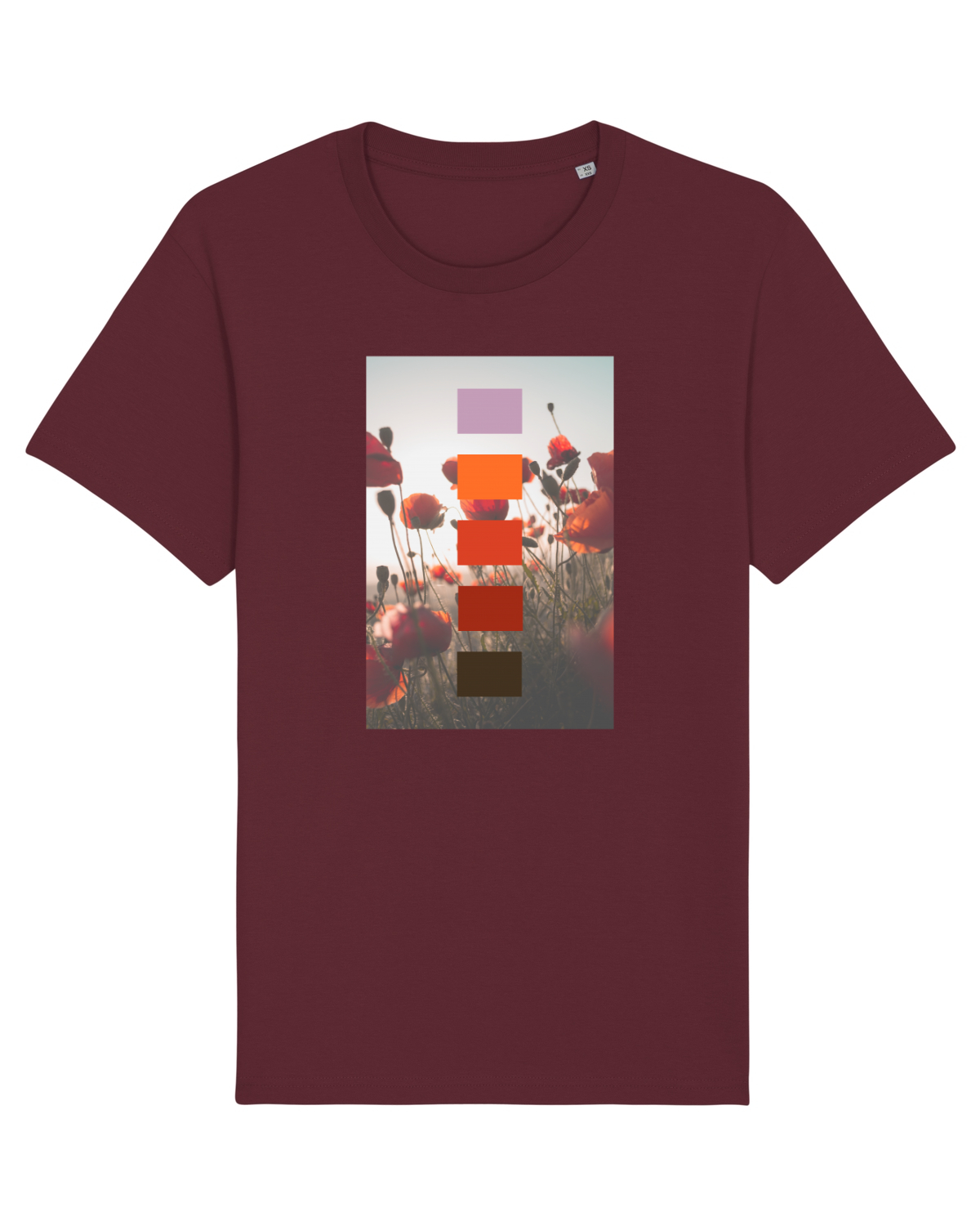 Tricou mânecă scurtă Unisex Rocker Burgundy