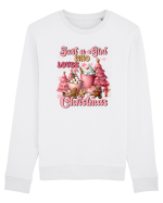Crăciunul in roz - Just a girl who loves Christmas Bluză mânecă lungă Unisex Rise