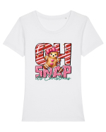 Crăciunul in roz - Oh snap its Christmas Tricou mânecă scurtă guler larg fitted Damă Expresser