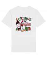 cu vin si umor de  Crăciun - Christmas and wine Tricou mânecă scurtă Unisex Rocker