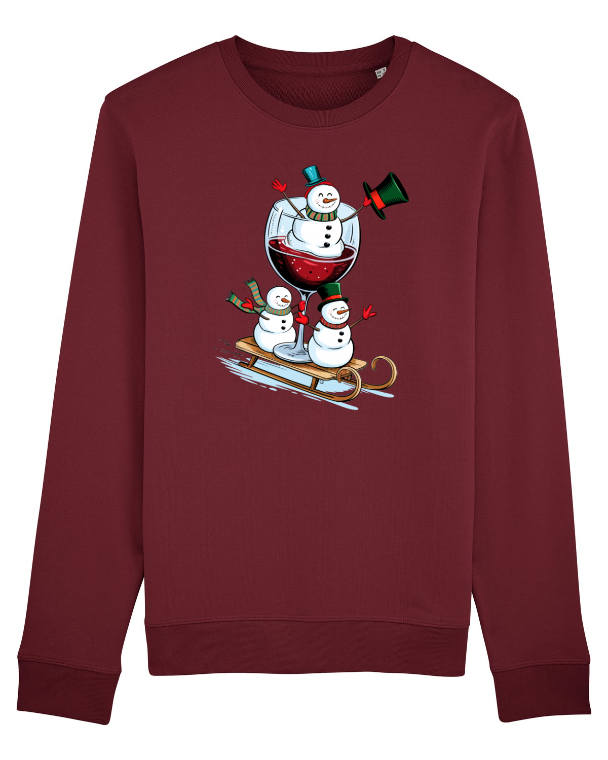 Bluză mânecă lungă Unisex Rise Burgundy