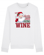 cu vin si umor de  Crăciun - Dear Santa just bring wine Bluză mânecă lungă Unisex Rise