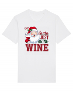 cu vin si umor de  Crăciun - Dear Santa just bring wine Tricou mânecă scurtă Unisex Rocker