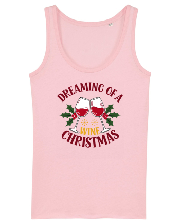 cu vin si umor de  Crăciun - Dreaming of a wine Christmas Cotton Pink