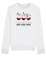 cu vin si umor de  Crăciun - Drink drank drunk snowmen Bluză mânecă lungă Unisex Rise