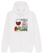 cu vin si umor de  Crăciun - My bells do not jingle without wine Hanorac cu fermoar Unisex Connector