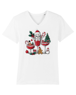 cu vin si umor de  Crăciun - Sweet Wine Christmas Tricou mânecă scurtă guler V Bărbat Presenter