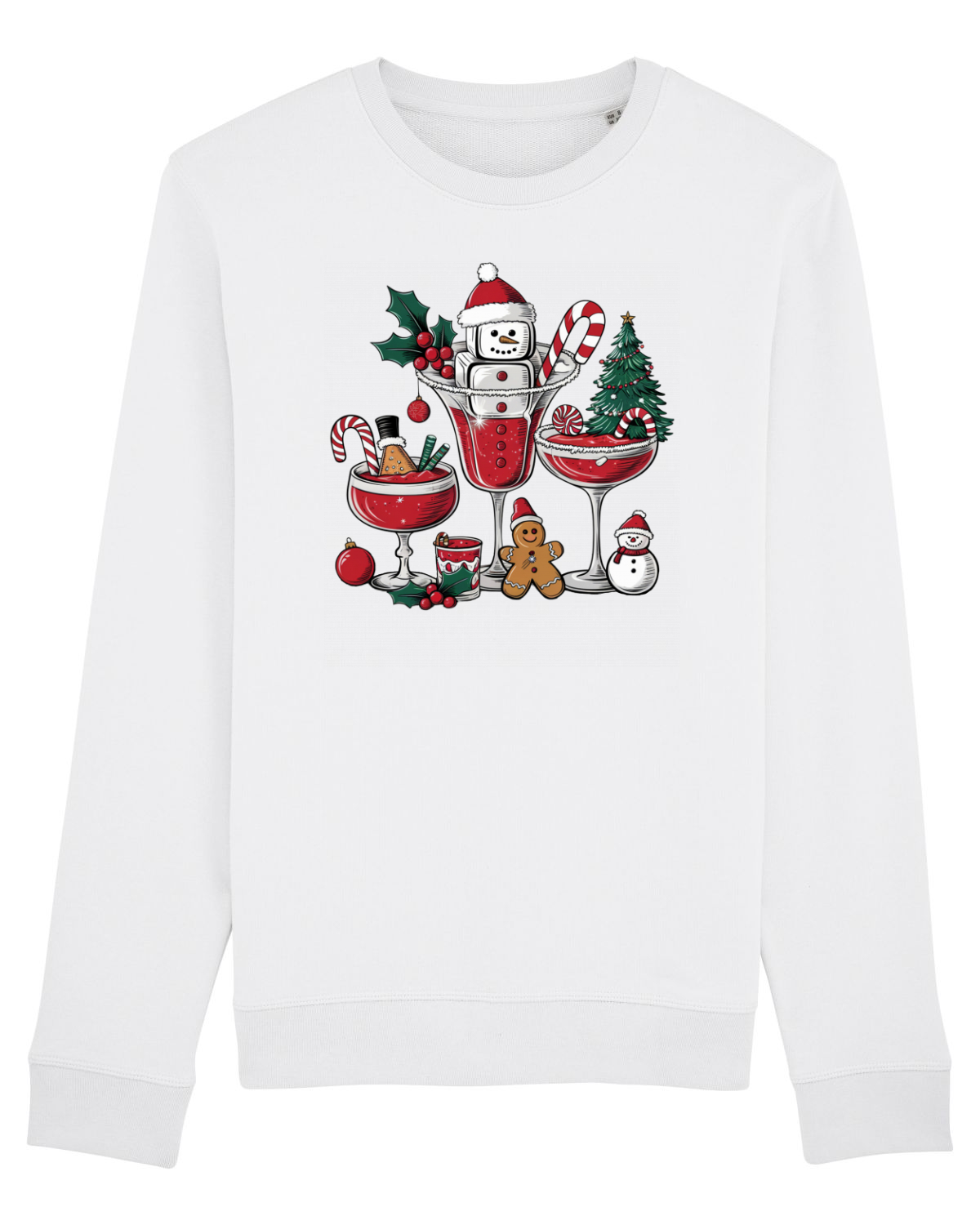 Bluză mânecă lungă Unisex Rise White