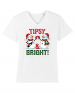 cu vin si umor de  Crăciun - Tipsy and bright Tricou mânecă scurtă guler V Bărbat Presenter