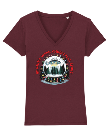 Crăciun extraterestru - Beaming with Christmas spirit Burgundy