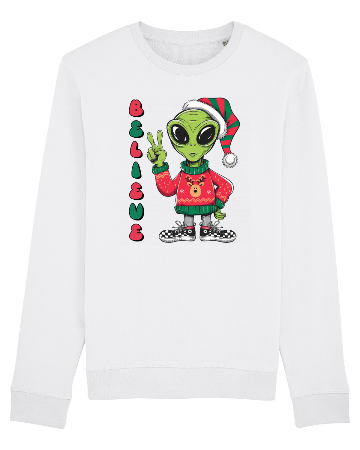 Bluză mânecă lungă Unisex Rise White