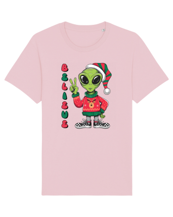 Crăciun extraterestru - Believe Cotton Pink