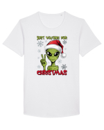Crăciun extraterestru - Just waiting for Christmas Tricou mânecă scurtă guler larg Bărbat Skater