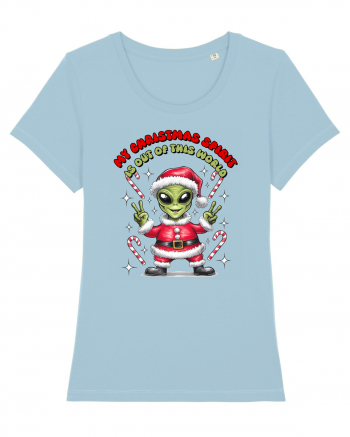 Crăciun extraterestru - My Christmas spirit is out of this world Sky Blue