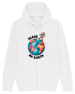 Crăciun extraterestru - Peace on Earth Hanorac cu fermoar Unisex Connector