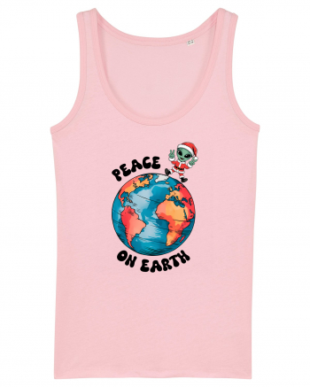 Crăciun extraterestru - Peace on Earth Cotton Pink