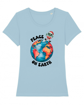 Crăciun extraterestru - Peace on Earth Sky Blue