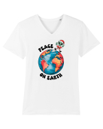 Crăciun extraterestru - Peace on Earth Tricou mânecă scurtă guler V Bărbat Presenter