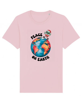 Crăciun extraterestru - Peace on Earth Cotton Pink