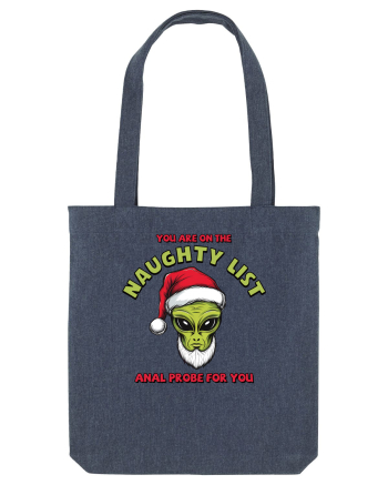 Crăciun extraterestru - You are on the naughty list Midnight Blue