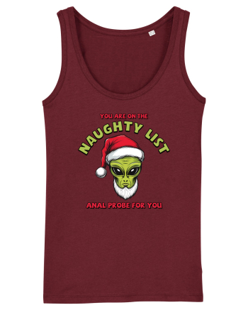Crăciun extraterestru - You are on the naughty list Burgundy