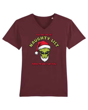 Crăciun extraterestru - You are on the naughty list Burgundy